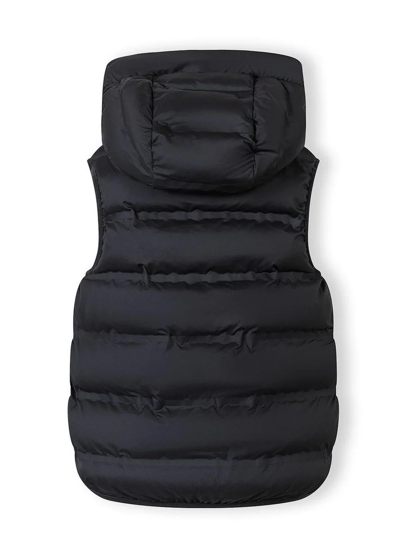 مينوتي Boys quilted black polyester waistcoat with hood 3-15 years